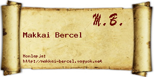 Makkai Bercel névjegykártya